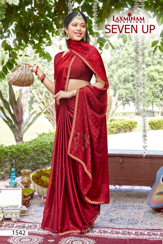 Laxminam Seven Up Fancy Party Wear Wholesale Silk Sarees
